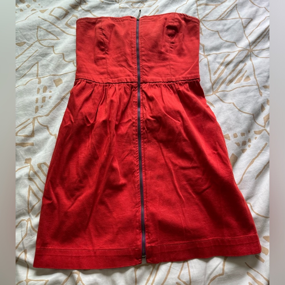 Strapless Mini Dress with Pockets XS